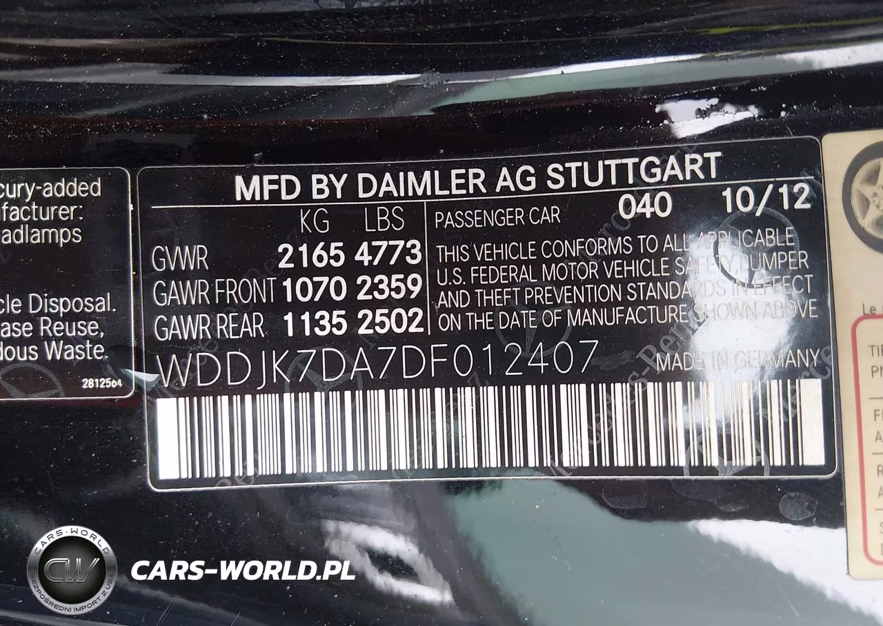 2013 Mercedes-Benz Sl 550 VIN:WDDJK7DA7DF012407 - 9