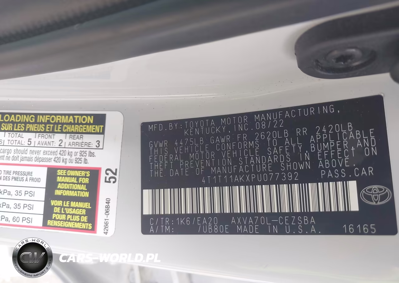 2023 Toyota Camry Se VIN:4T1T11AKXPU077392 - 9