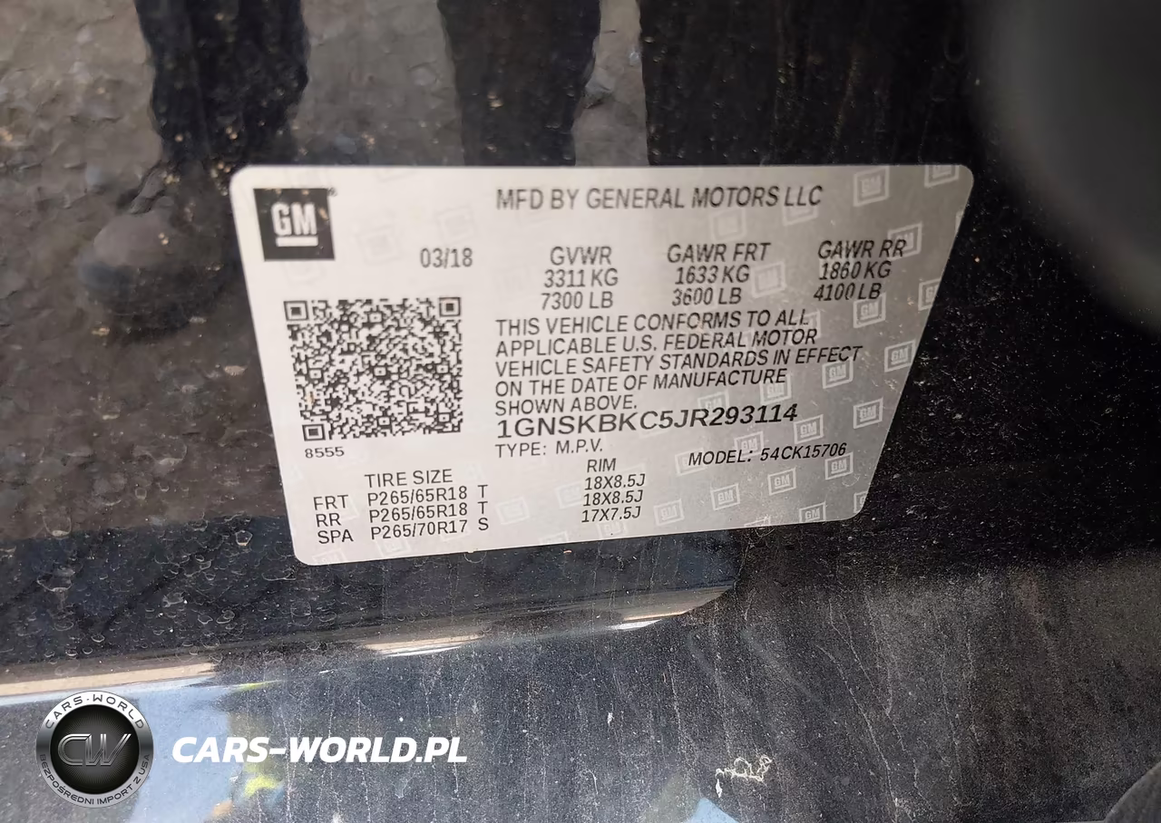 2018 Chevrolet Tahoe Lt VIN:1GNSKBKC5JR293114 - 9