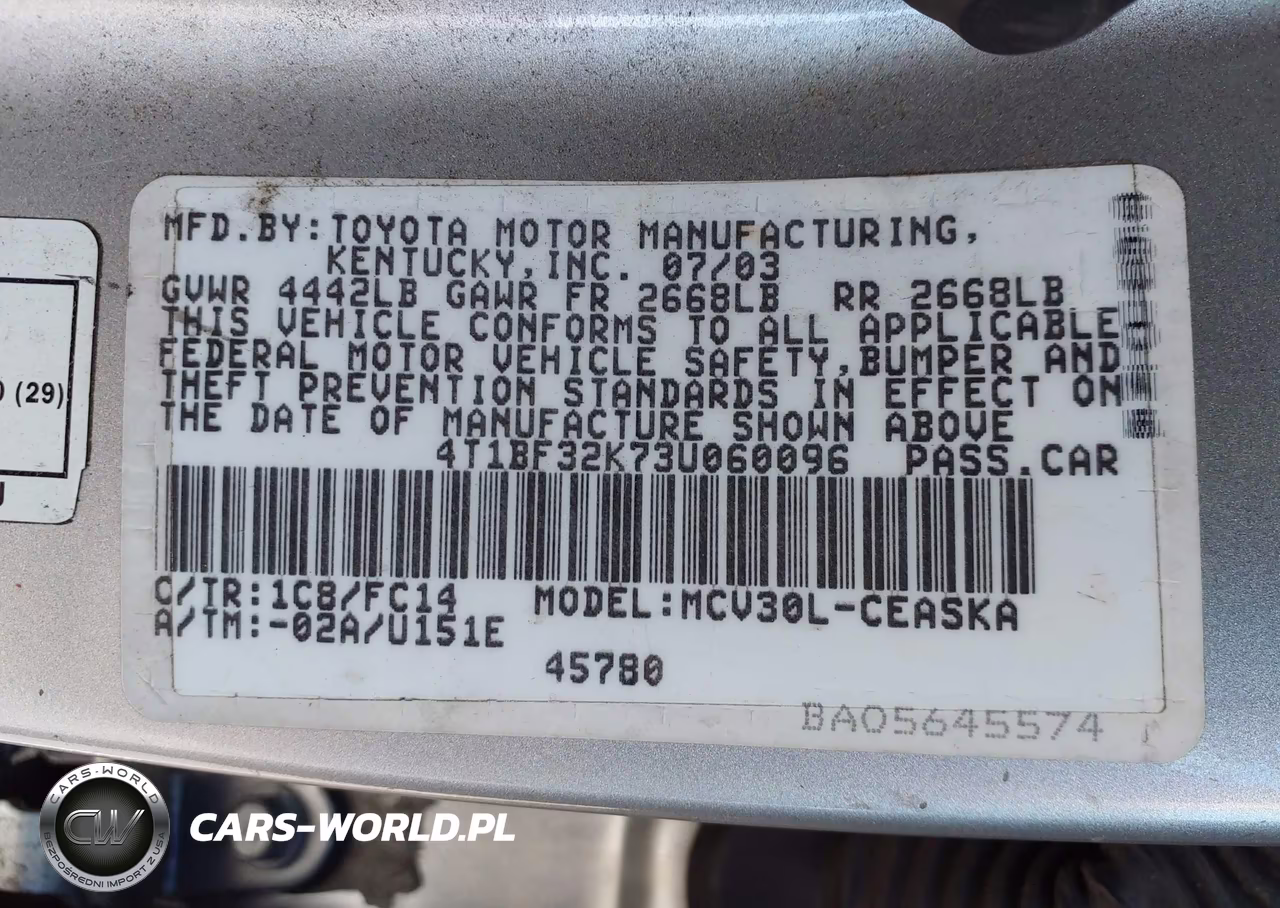 2003 Toyota Camry Se V6 VIN:4T1BF32K73U060096 - 6
