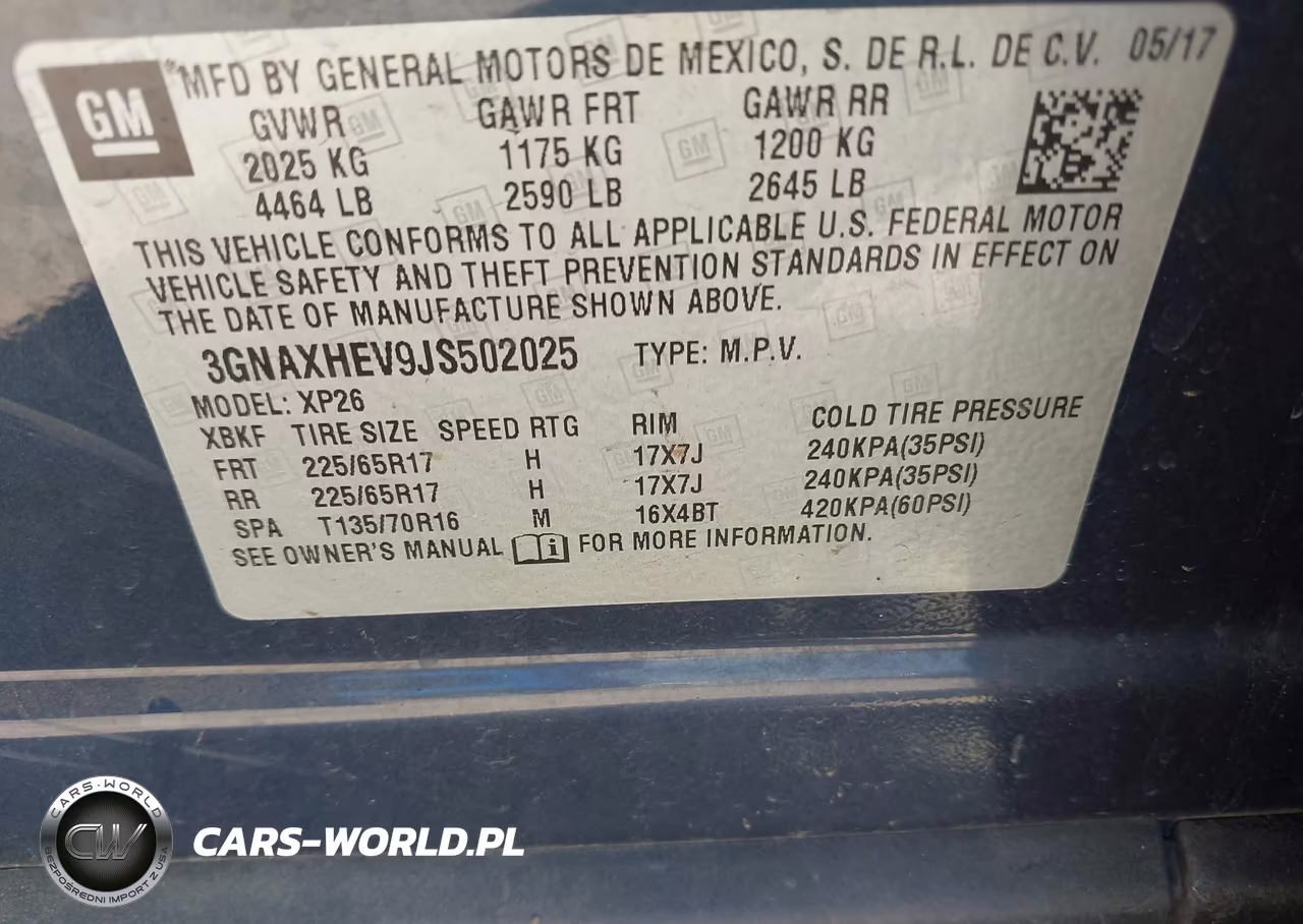 2018 Chevrolet Equinox Ls VIN:3GNAXHEV9JS502025 - 9