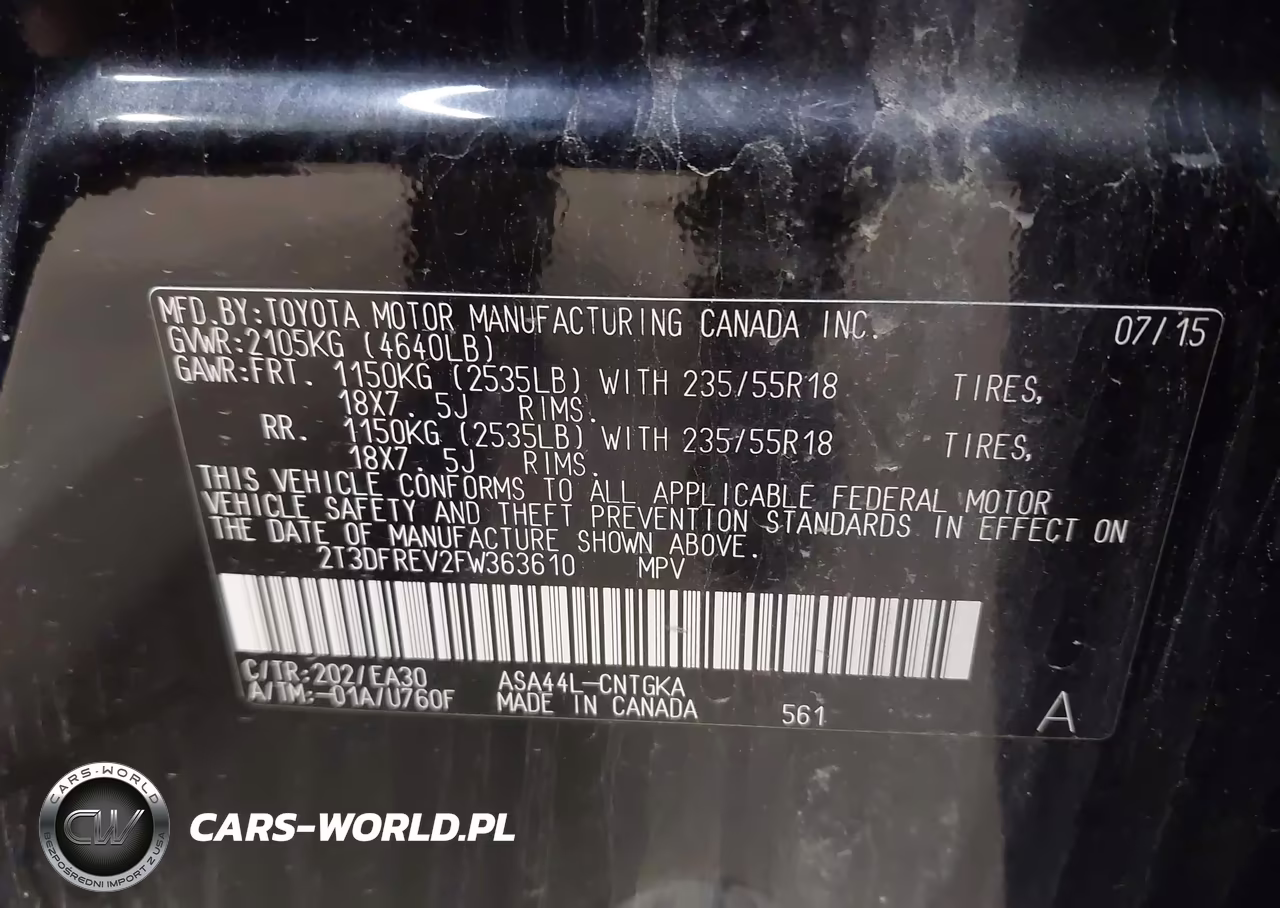 2015 Toyota Rav4 Limited VIN:2T3DFREV2FW363610 - 9