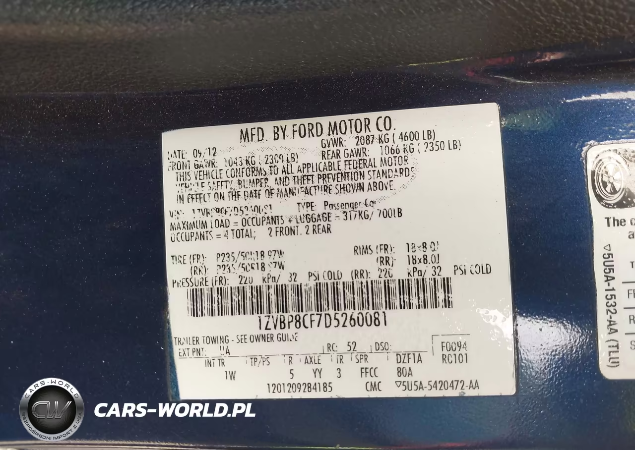2013 Ford Mustang Gt VIN:1ZVBP8CF7D5260081 - 9