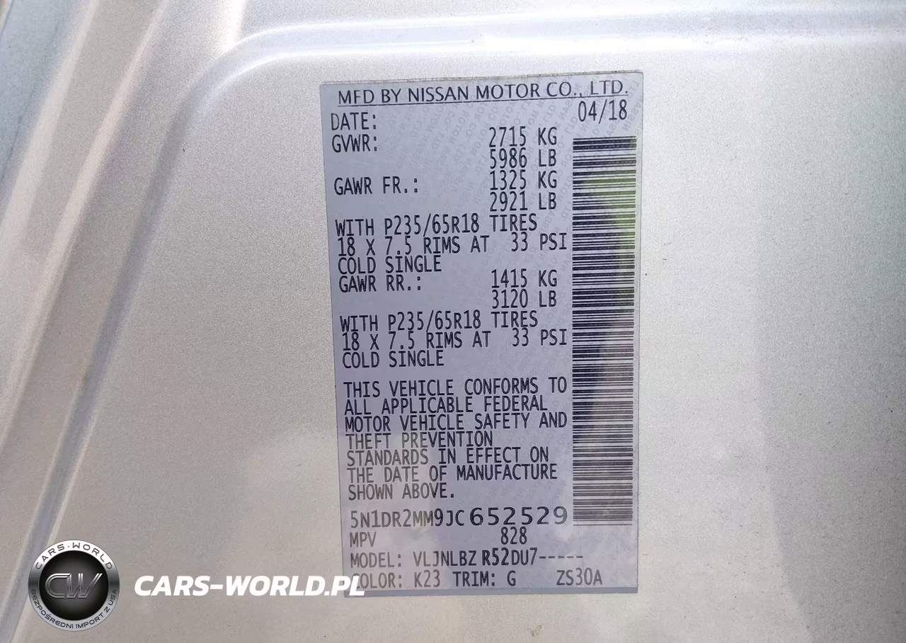 2018 Nissan Pathfinder S VIN:5N1DR2MM9JC652529 - 9