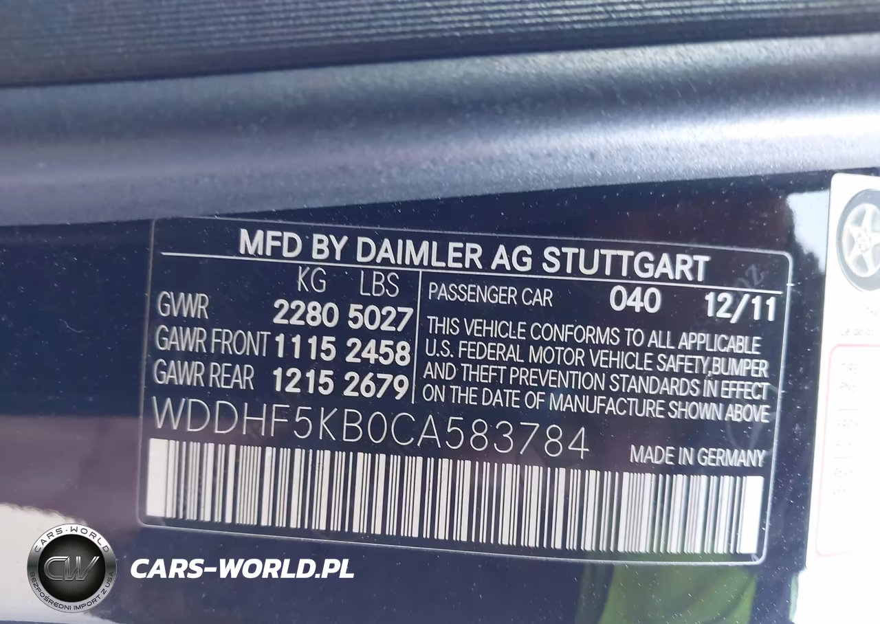 2012 Mercedes-Benz E 350 VIN:WDDHF5KB0CA583784 - 9