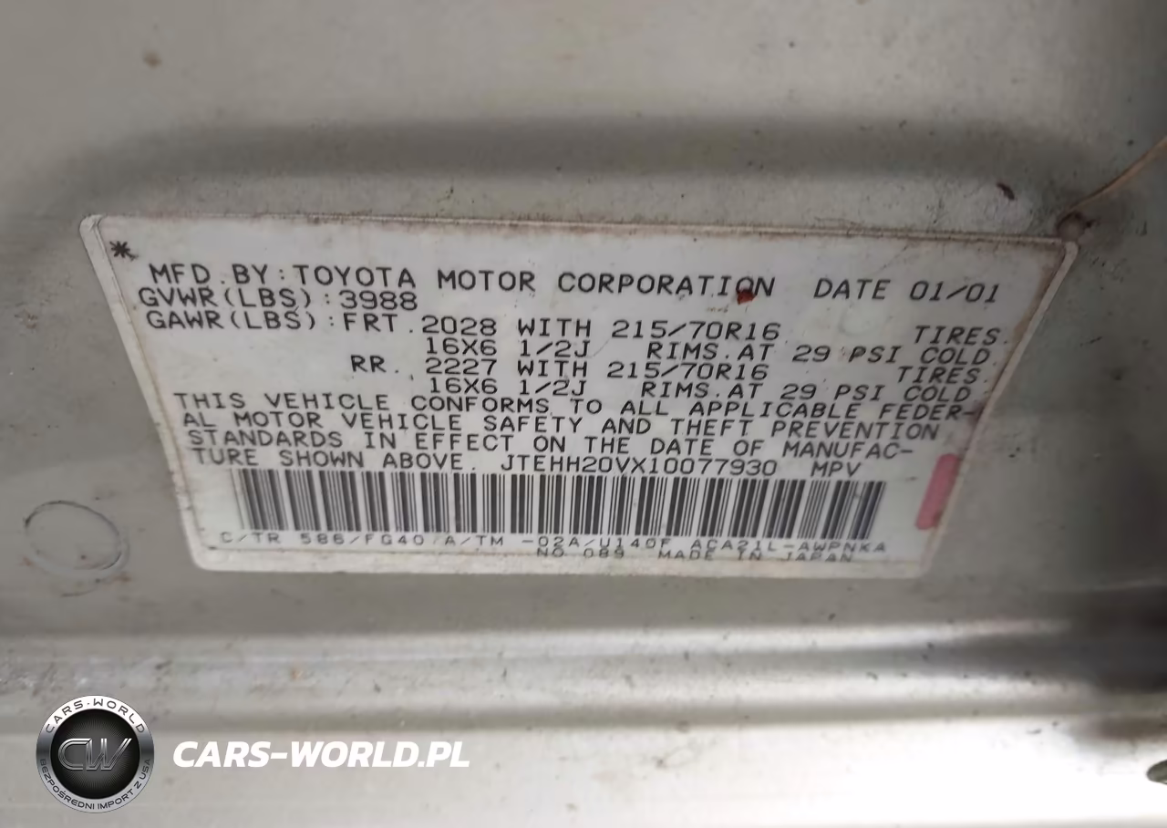 2001 Toyota Rav4 VIN:JTEHH20VX10077930 - 9