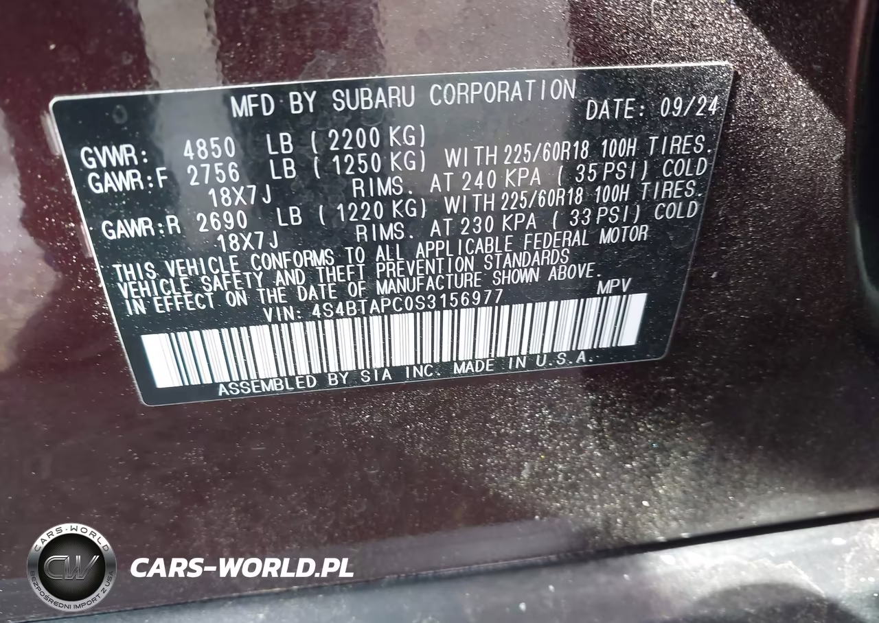 2025 Subaru Outback Touring VIN:4S4BTAPC0S3156977 - 9