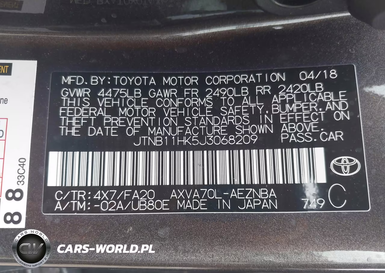2018 Toyota Camry Le VIN:JTNB11HK5J3068209 - 9