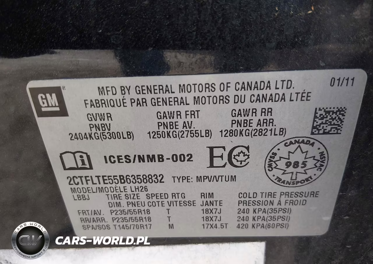 2011 GMC Terrain Sle-2 VIN:2CTFLTE55B6358832 - 9