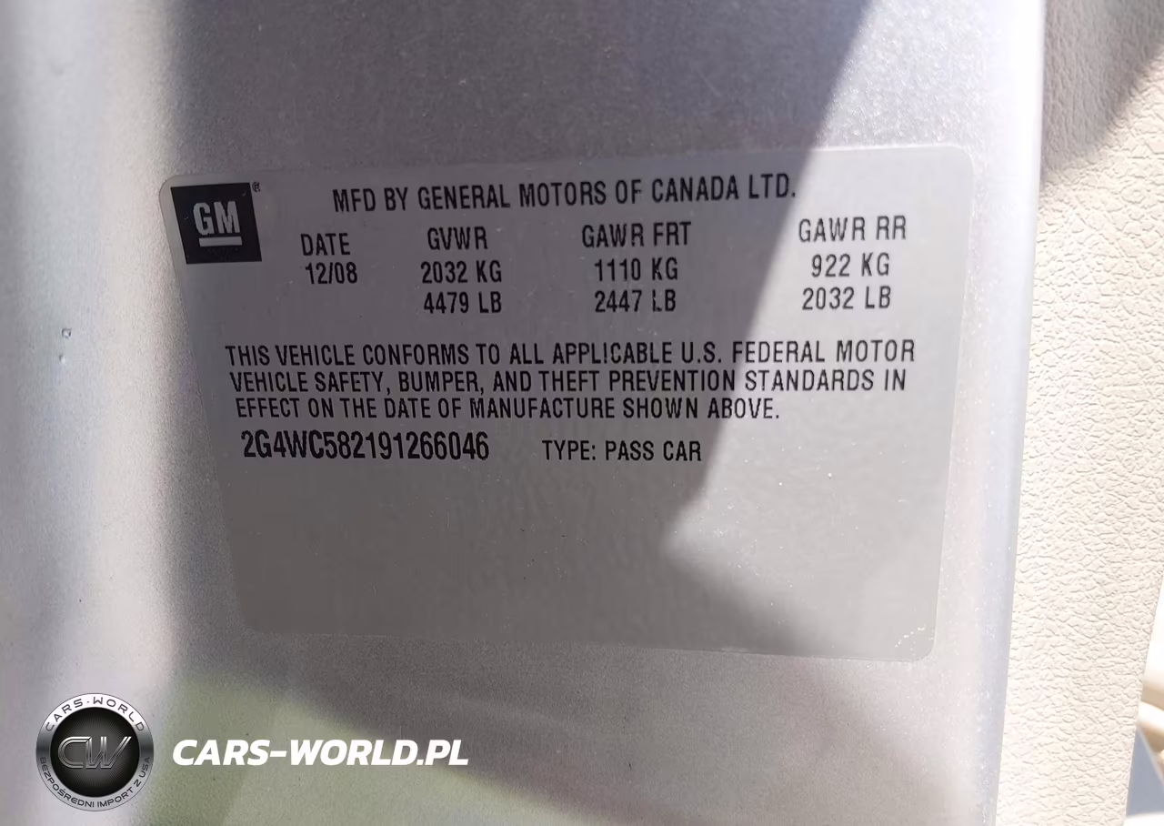 2009 Buick Lacrosse Cx VIN:2G4WC582191266046 - 9