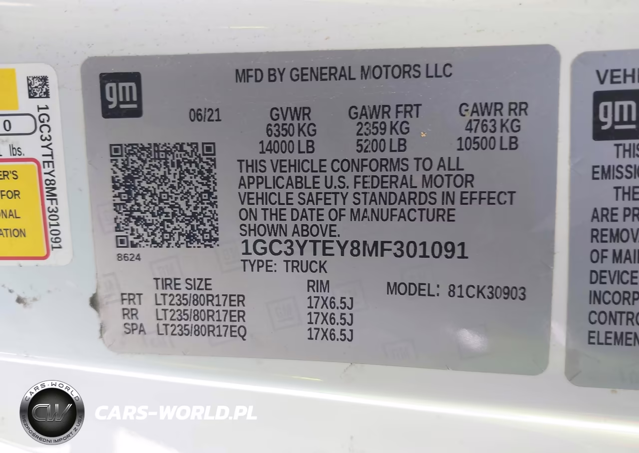 2021 Chevrolet Silverado 3500Hd 4Wd Long Bed Lt VIN:1GC3YTEY8MF301091 - 8