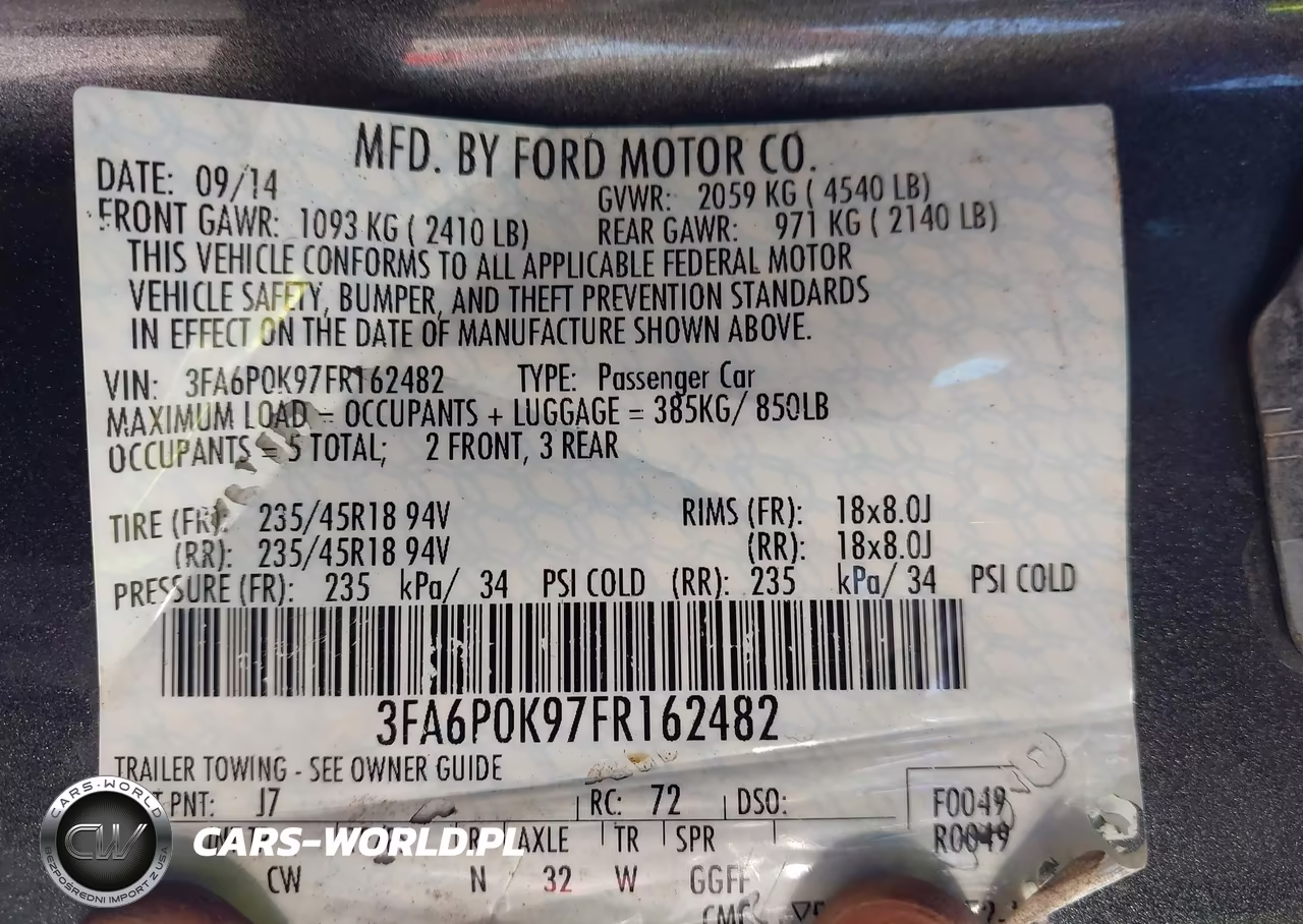 2015 Ford Fusion Titanium VIN:3FA6P0K97FR162482 - 9