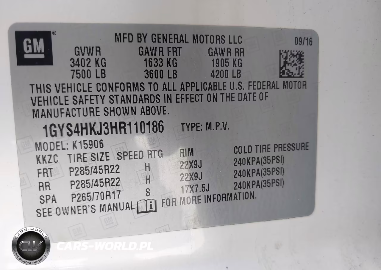 2017 Cadillac Escalade Esv Luxury VIN:1GYS4HKJ3HR110186 - 9