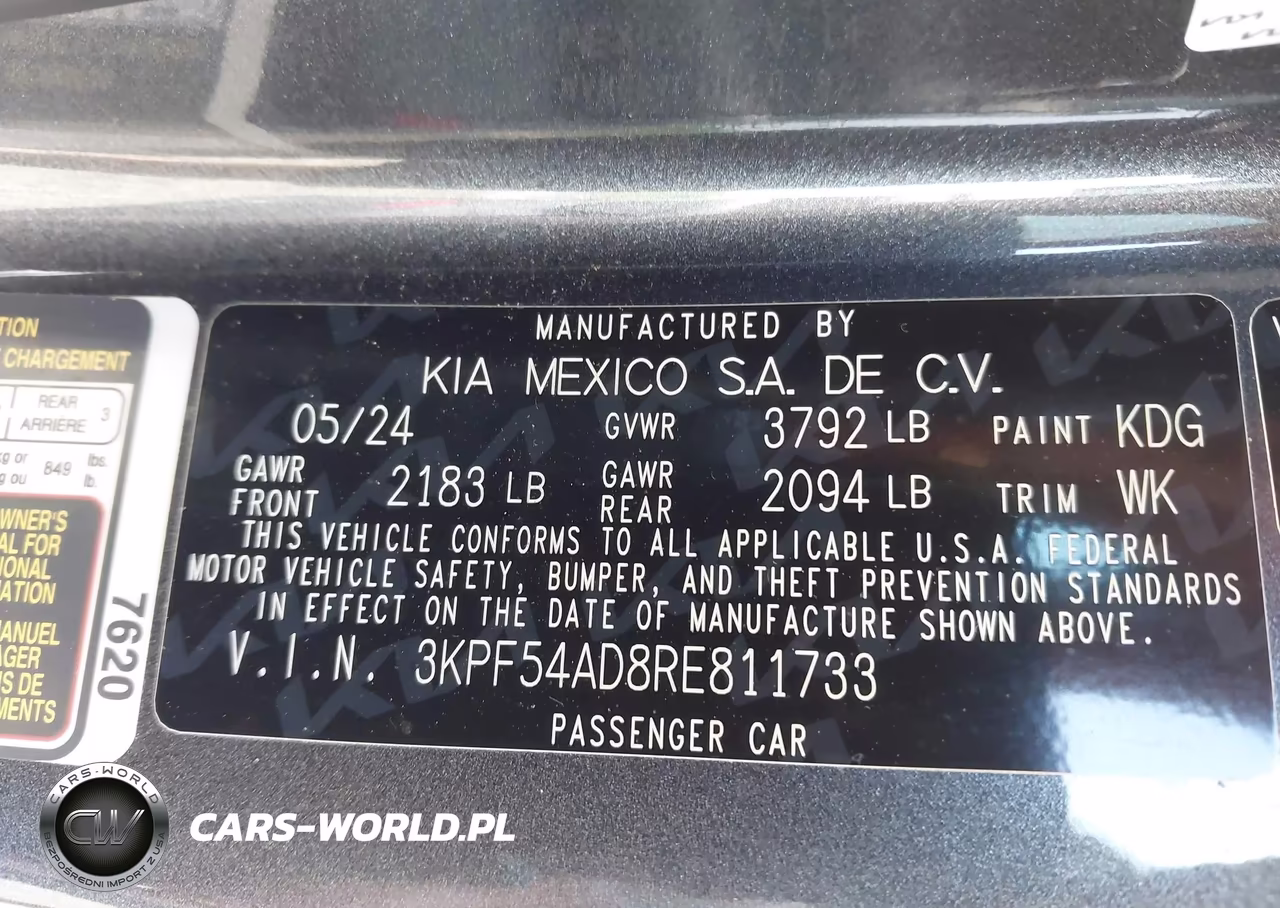 2024 Kia Forte Gt-Line VIN:3KPF54AD8RE811733 - 9