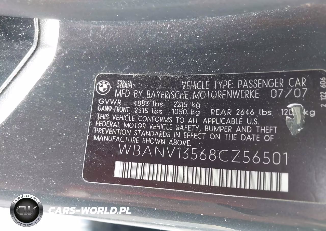 2008 BMW 528Xi VIN:WBANV13568CZ56501 - 9