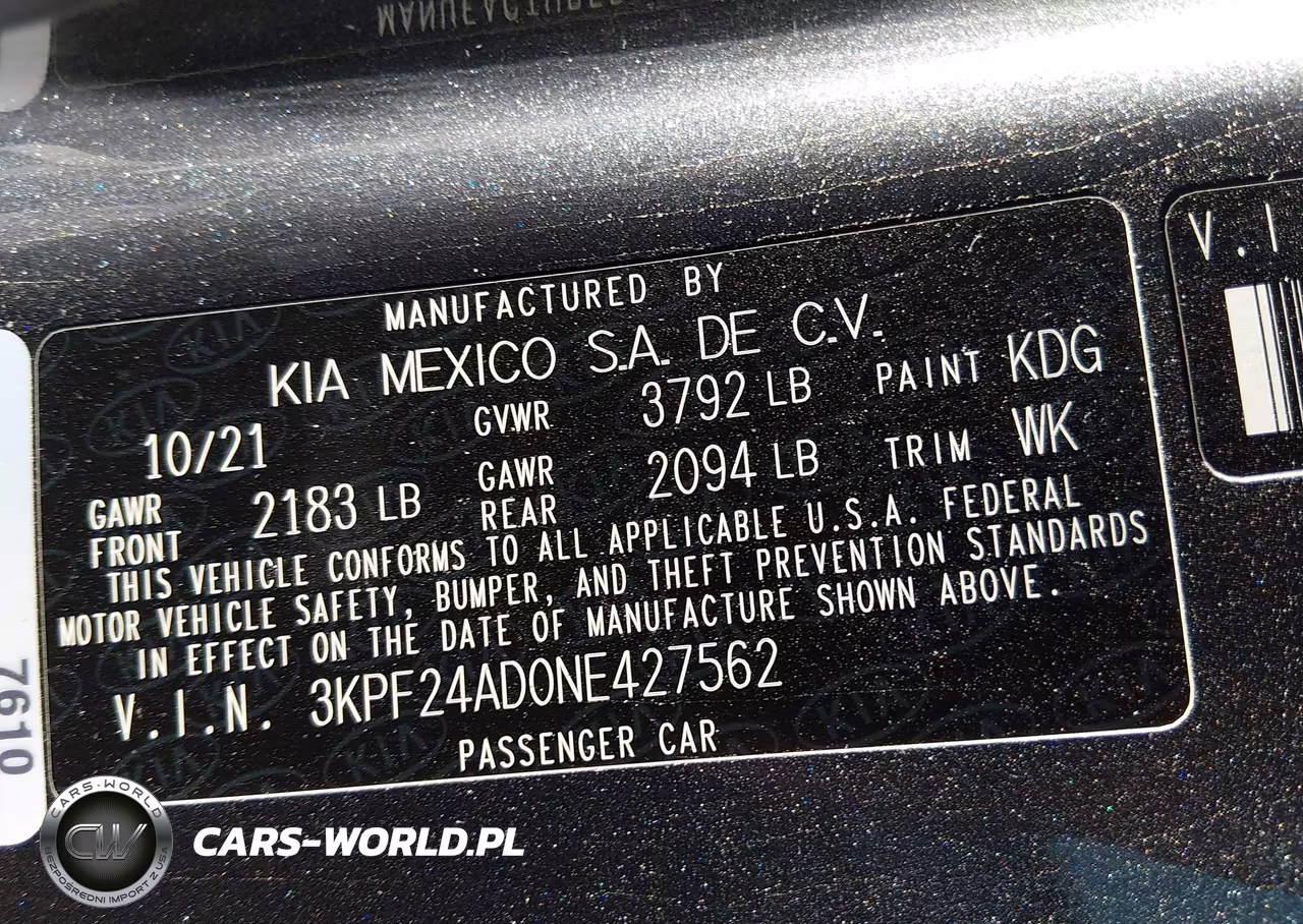 2022 Kia Forte Lxs VIN:3KPF24AD0NE427562 - 9