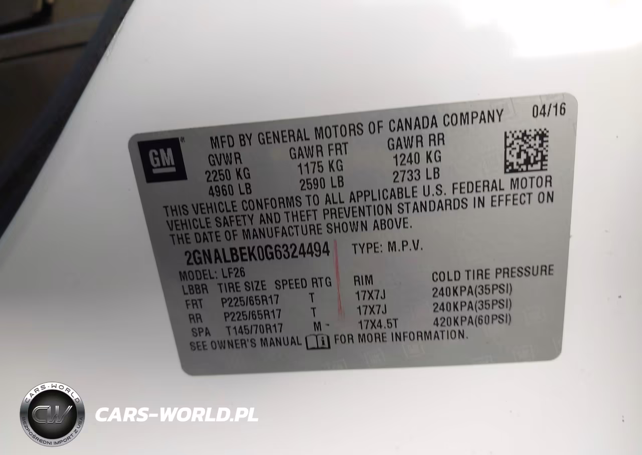 2016 Chevrolet Equinox Ls VIN:2GNALBEK0G6324494 - 9