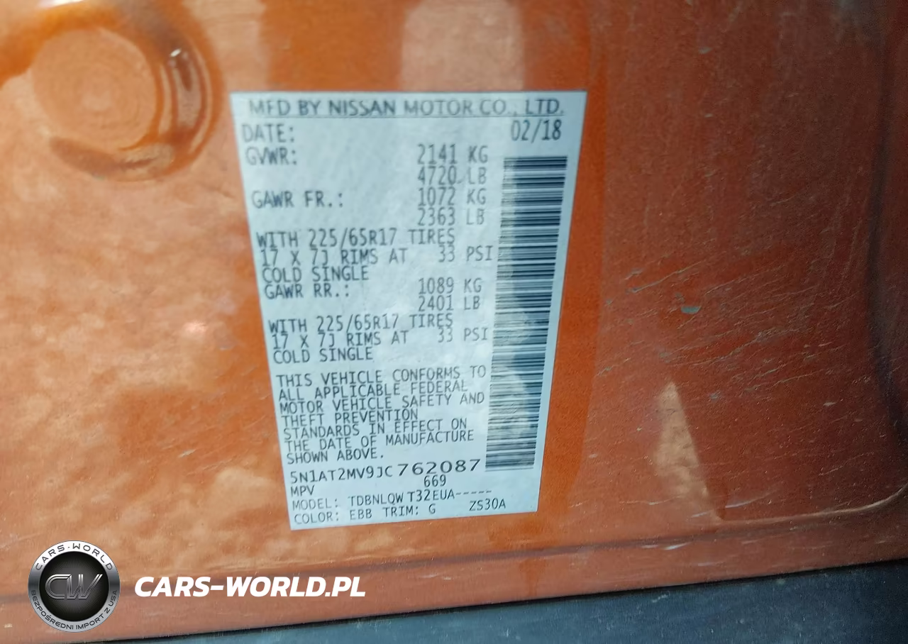 2018 Nissan Rogue Sv VIN:5N1AT2MV9JC762087 - 9