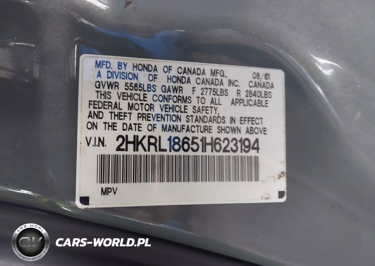 2001 Honda Odyssey Ex VIN:2HKRL18651H623194 - 9