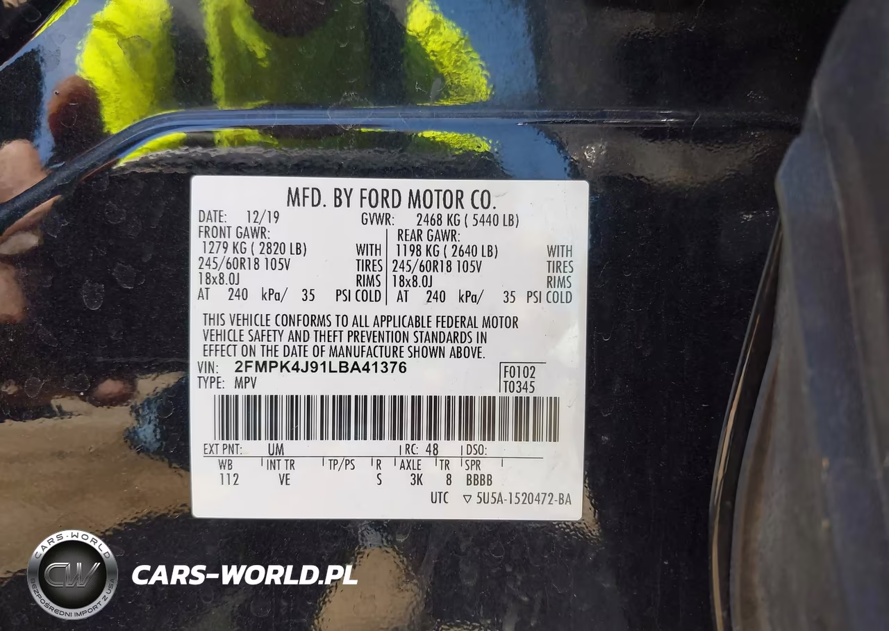 2020 Ford Edge Sel VIN:2FMPK4J91LBA41376 - 9