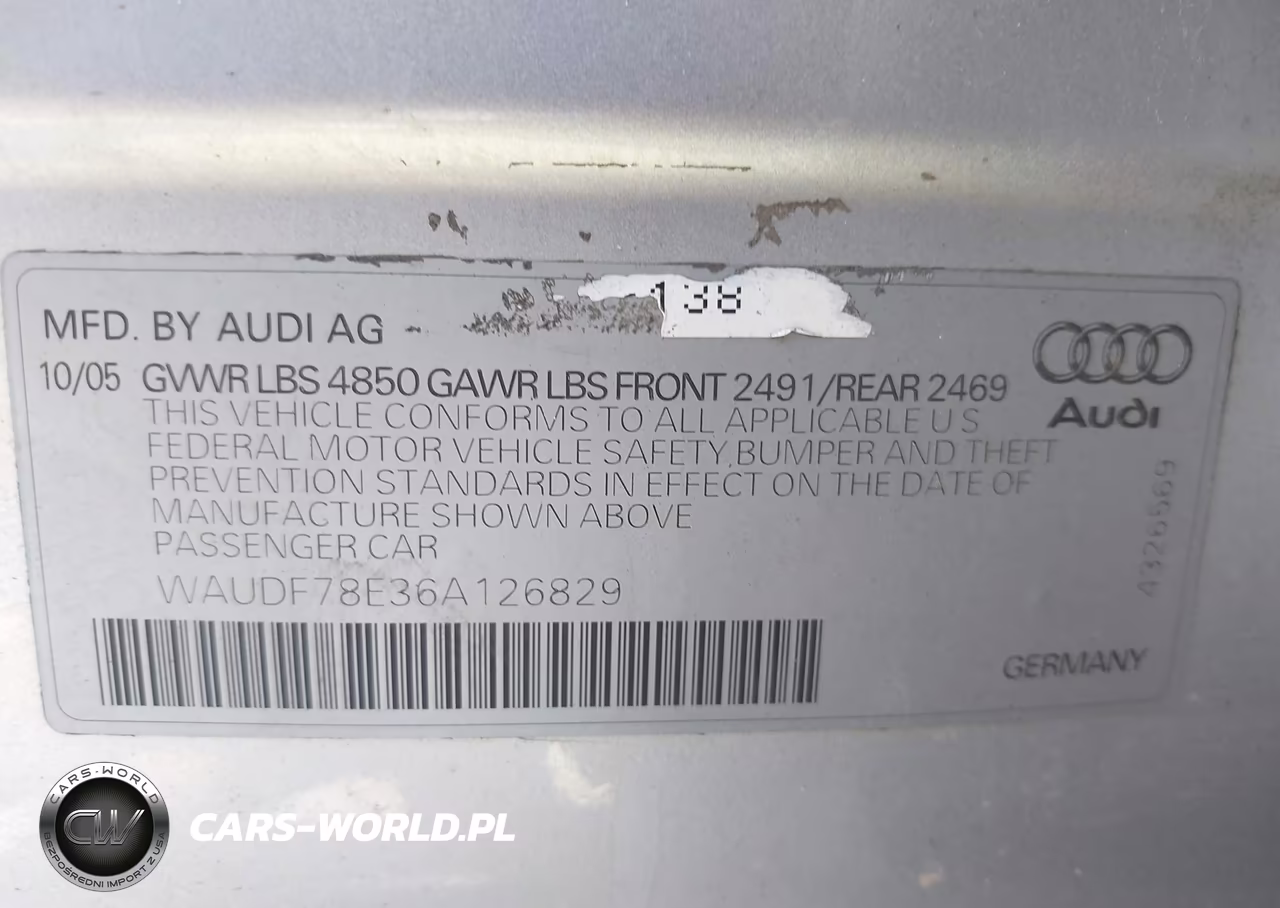 2006 Audi A4 2.0T VIN:WAUDF78E36A126829 - 9