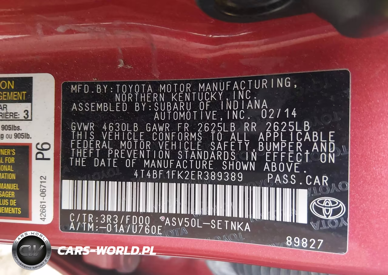2014 Toyota Camry Le VIN:4T4BF1FK2ER389389 - 9