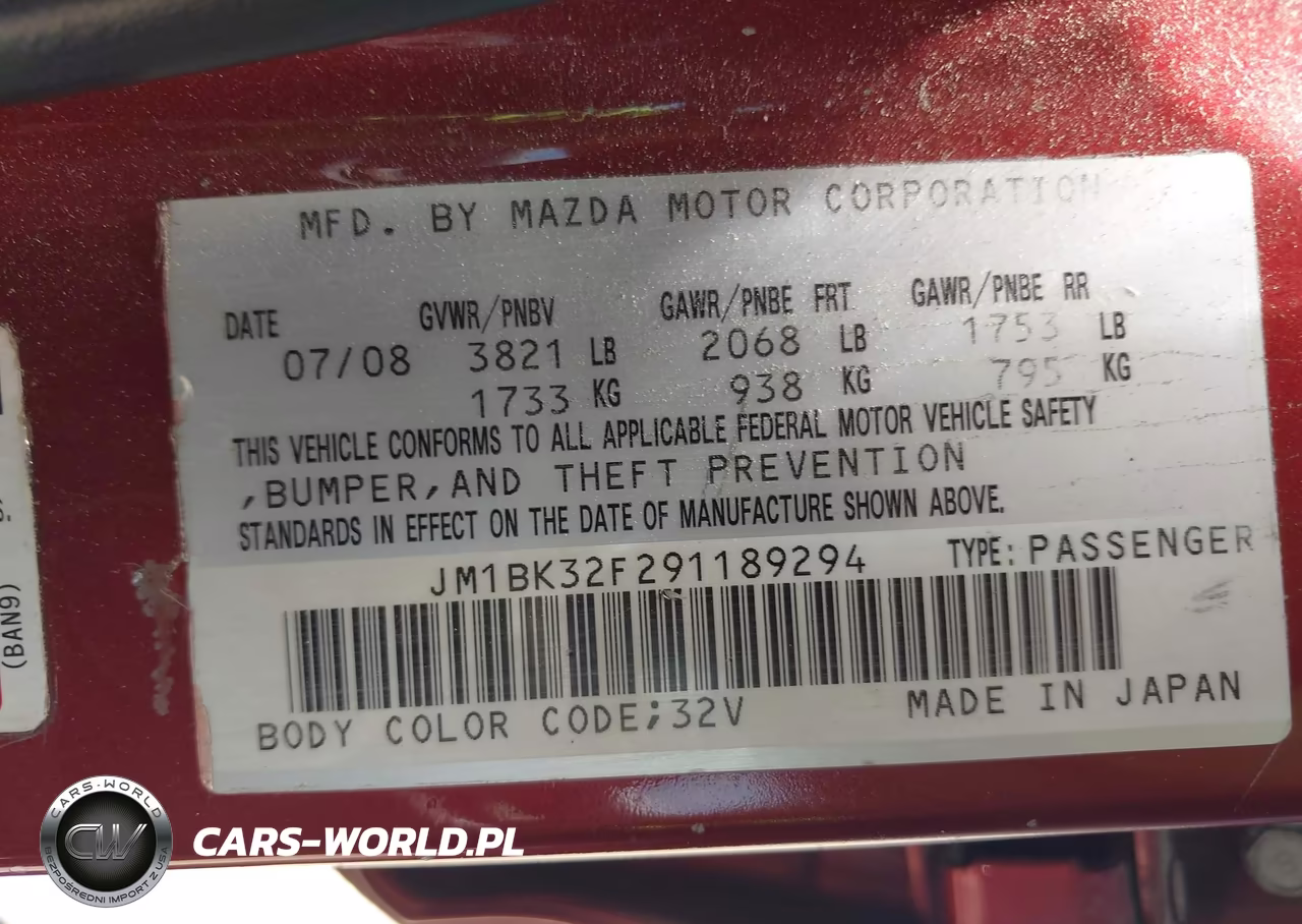 2009 Mazda Mazda3 I VIN:JM1BK32F291189294 - 9