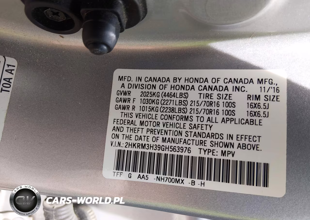 2016 Honda Cr-V Lx VIN:2HKRM3H39GH563976 - 9