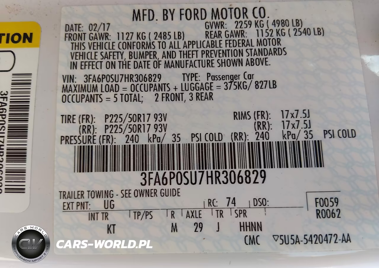 2017 Ford Fusion Energi Titanium VIN:3FA6P0SU7HR306829 - 9