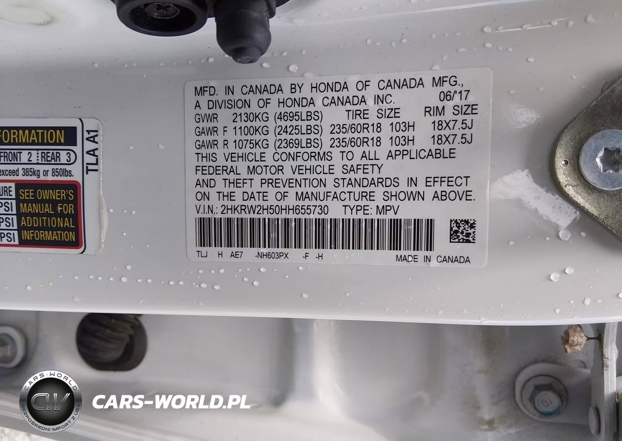 2017 Honda Cr-V Ex VIN:2HKRW2H50HH655730 - 9