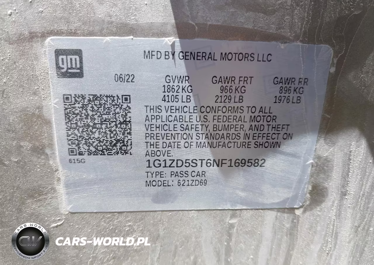 2022 Chevrolet Malibu Fwd Lt VIN:1G1ZD5ST6NF169582 - 9