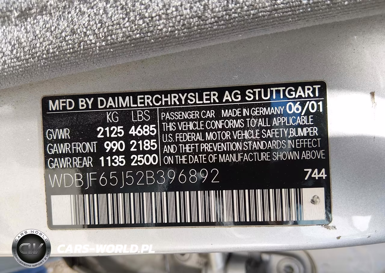 2002 Mercedes-Benz E 320 Special Edition VIN:WDBJF65J52B396892 - 9