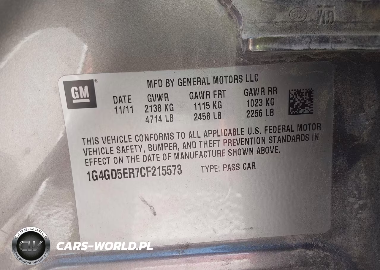 2012 Buick Lacrosse Premium 1 Group VIN:1G4GD5ER7CF215573 - 9