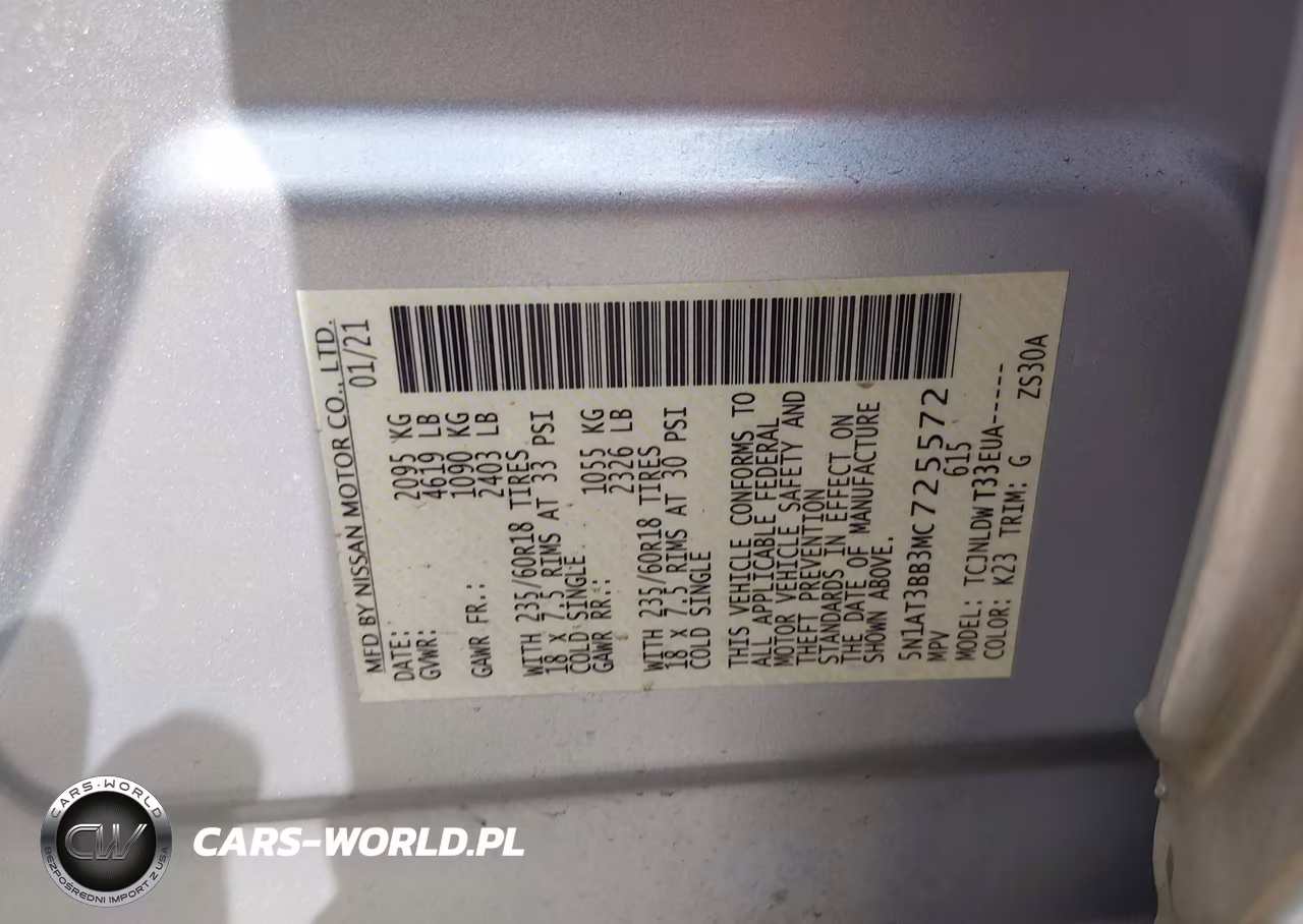 2021 Nissan Rogue Sv Intelligent Awd VIN:5N1AT3BB3MC725572 - 9