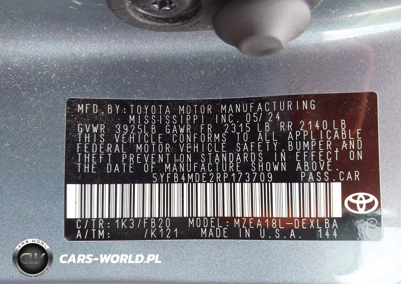 2024 Toyota Corolla Le VIN:5YFB4MDE2RP173709 - 9