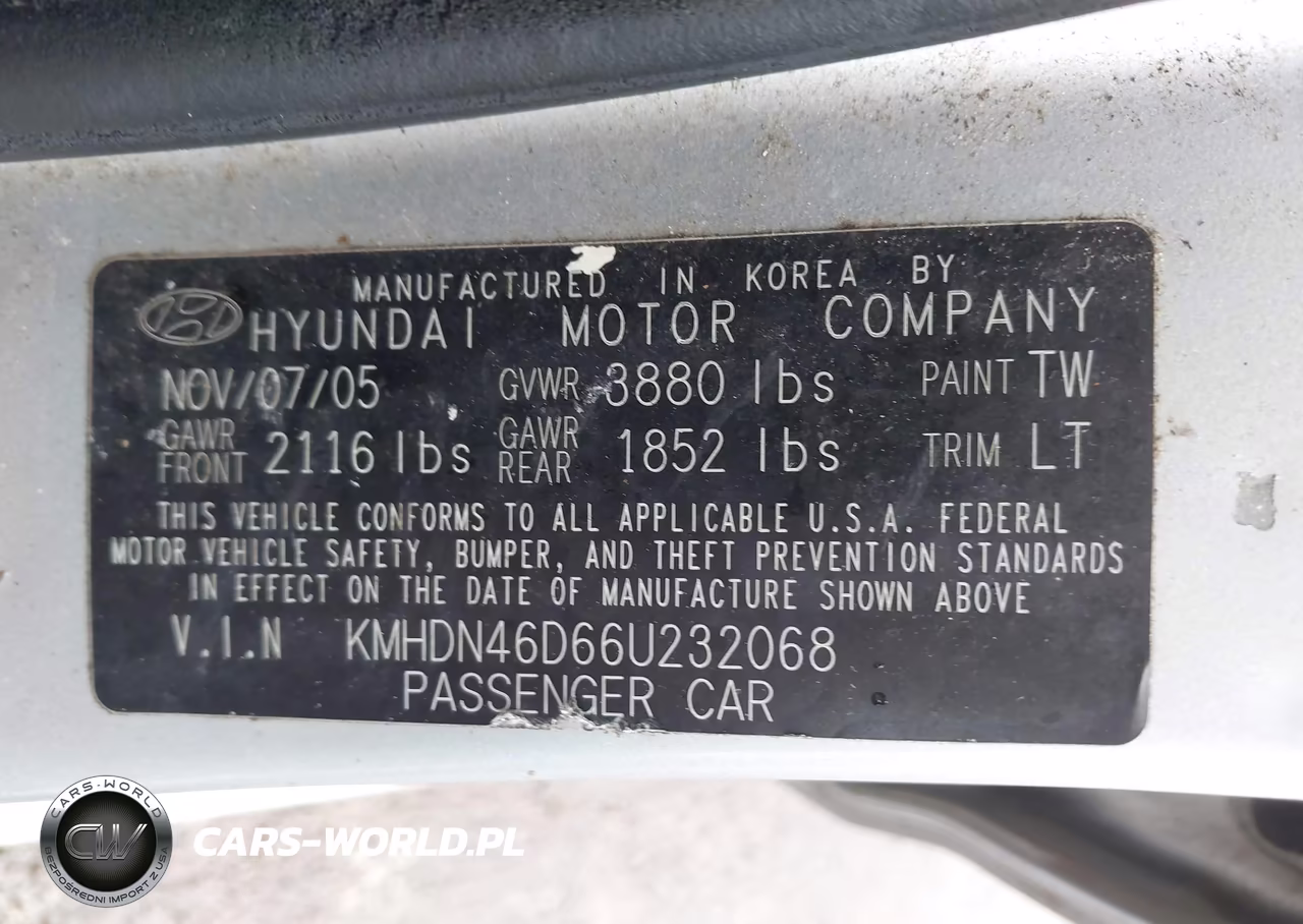 2006 Hyundai Elantra Gls-Limited VIN:KMHDN46D66U232068 - 9