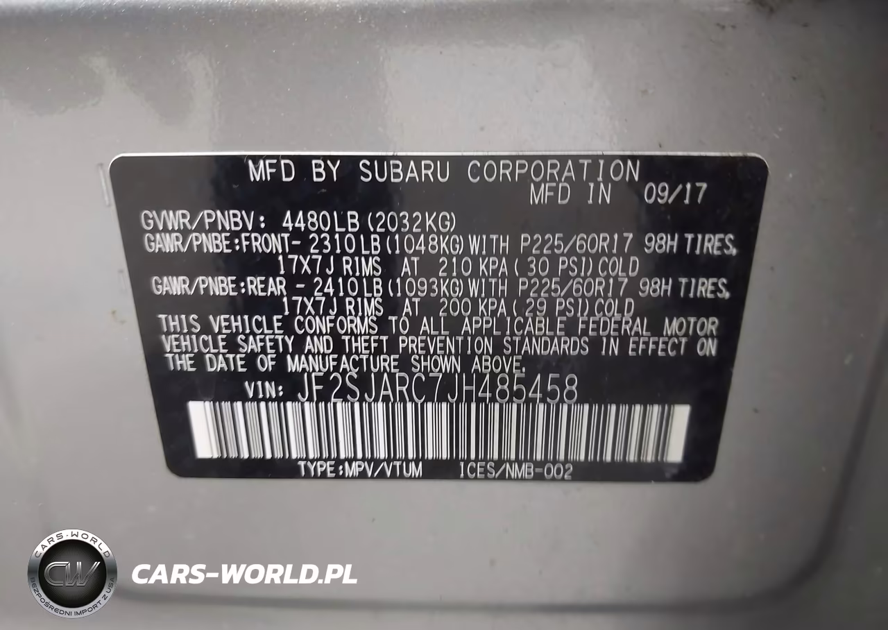 2018 Subaru Forester 2.5I Limited VIN:JF2SJARC7JH485458 - 9