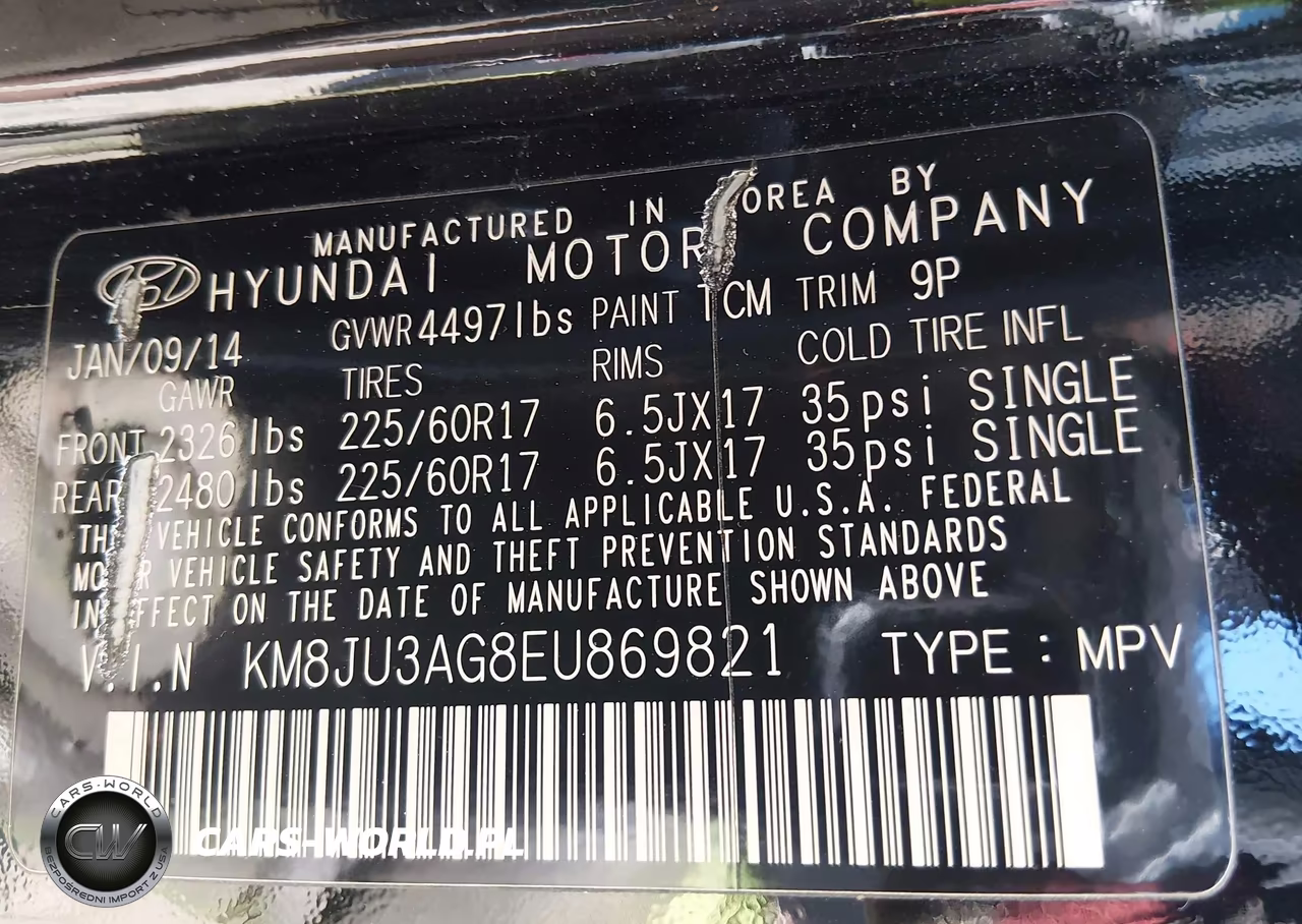 2014 Hyundai Tucson Se VIN:KM8JU3AG8EU869821 - 9
