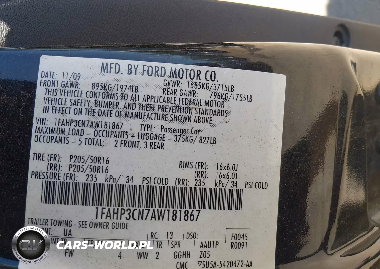 2010 Ford Focus Se VIN:1FAHP3CN7AW181867 - 9