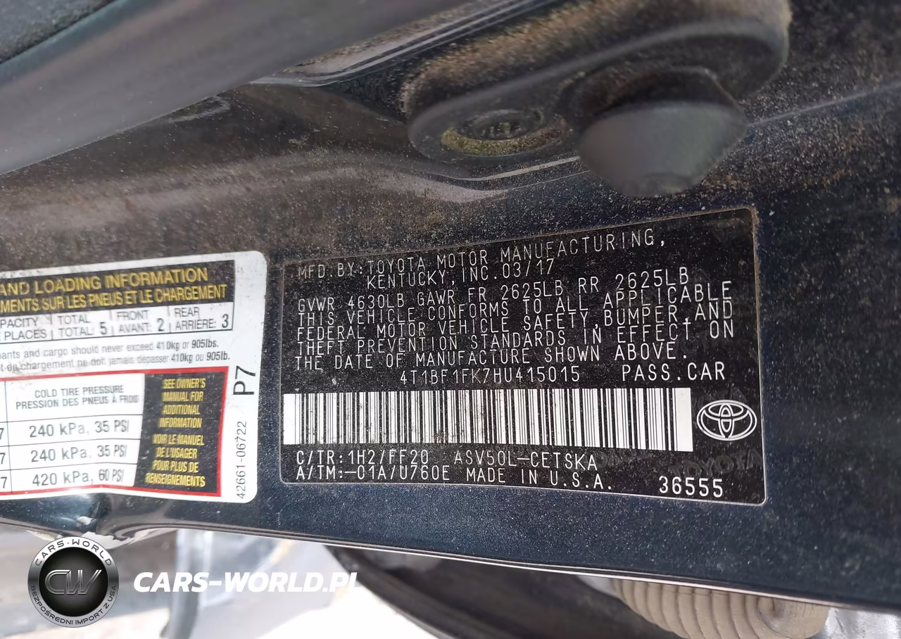 2017 Toyota Camry Se VIN:4T1BF1FK7HU415015 - 9