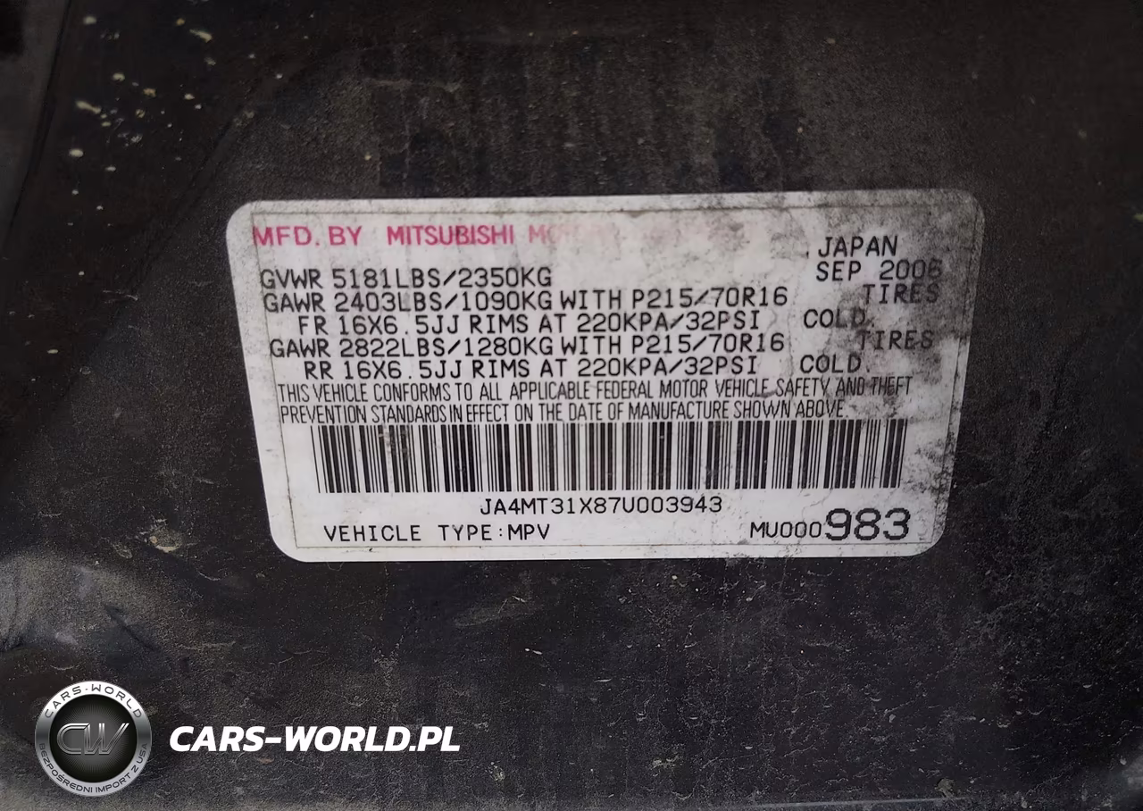 2007 Mitsubishi Outlander Ls VIN:JA4MT31X87U003943 - 9
