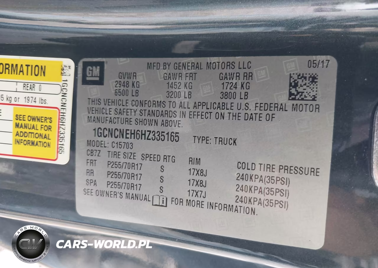 2017 Chevrolet Silverado 1500 Wt VIN:1GCNCNEH6HZ335165 - 9