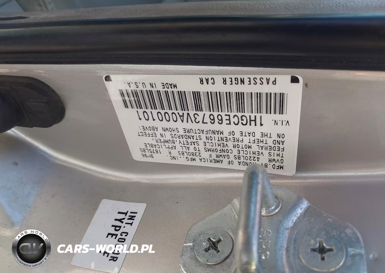 1997 Honda Accord Ex V6 VIN:1HGCE6673VA000101 - 9