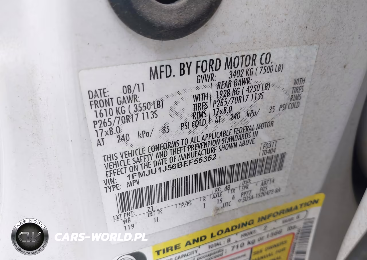 2011 Ford Expedition Xlt VIN:1FMJU1J56BEF55352 - 9