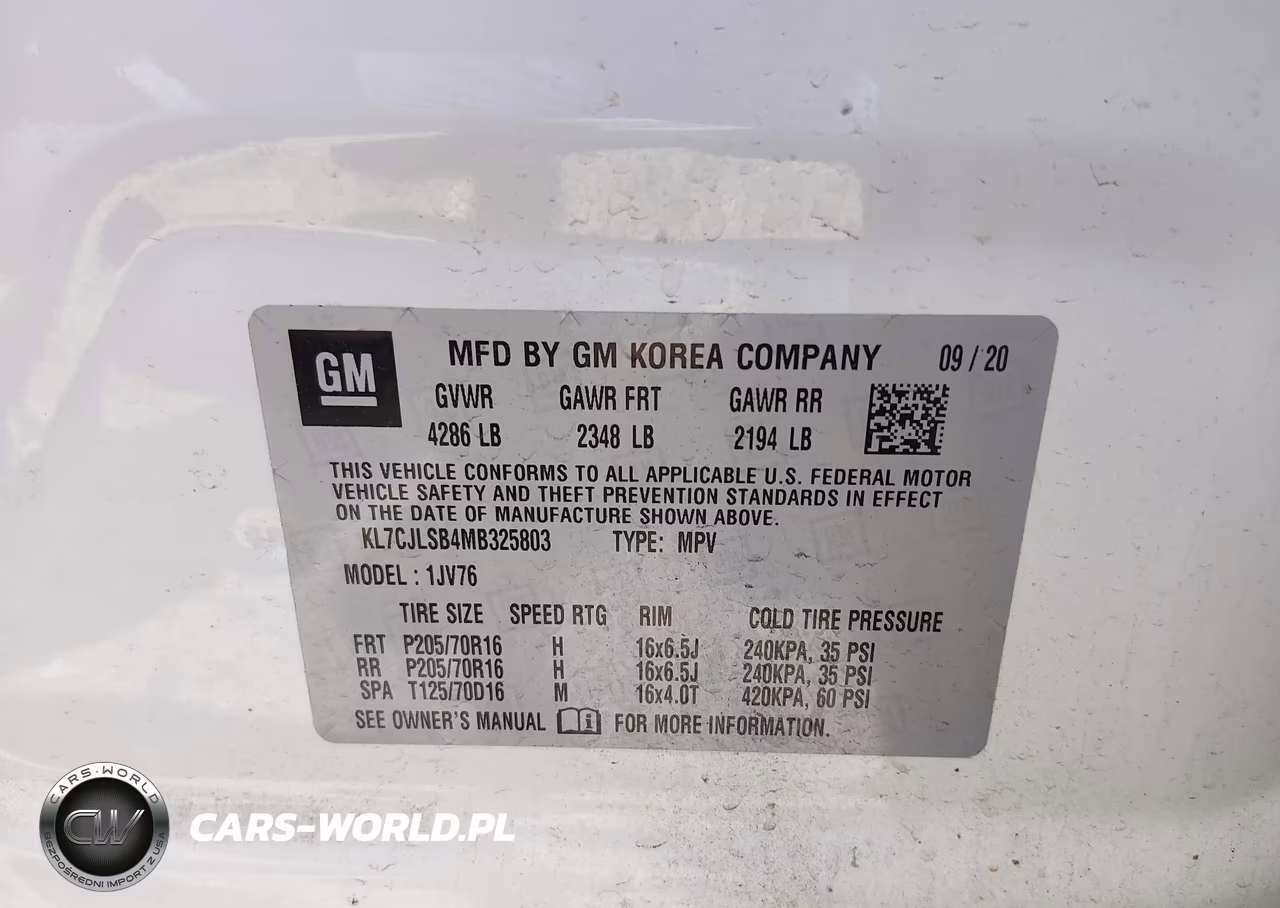 2021 Chevrolet Trax Fwd Lt VIN:KL7CJLSB4MB325803 - 9