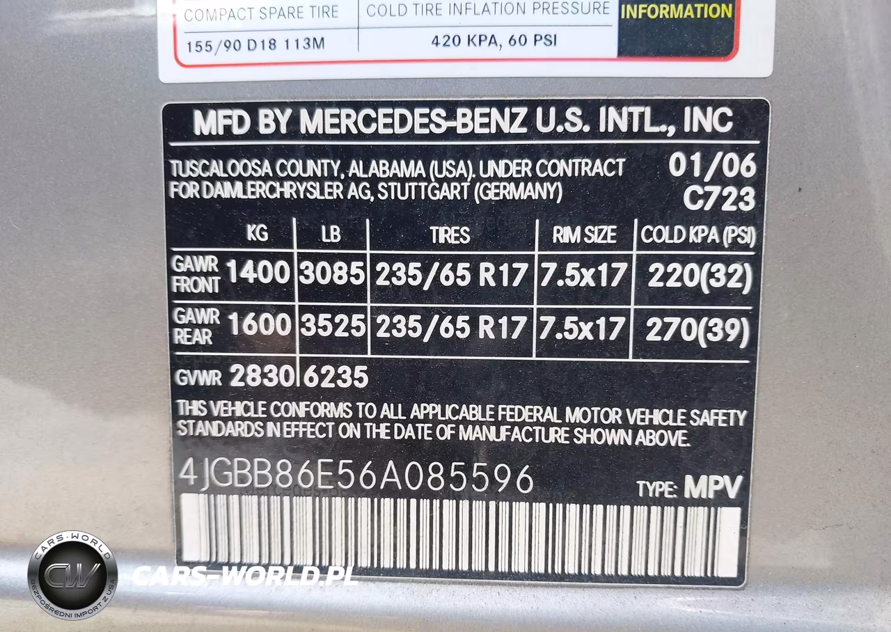 2006 Mercedes-Benz Ml 350 4Matic VIN:4JGBB86E56A085596 - 9