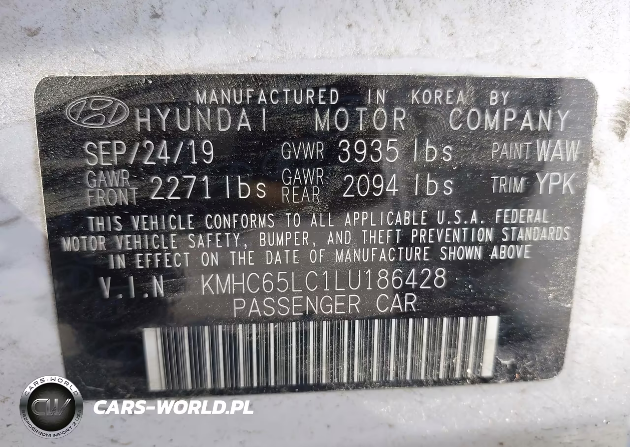 2020 Hyundai Ioniq Hybrid Blue VIN:KMHC65LC1LU186428 - 9