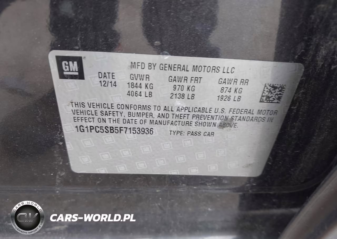 2015 Chevrolet Cruze 1Lt Auto VIN:1G1PC5SB5F7153936 - 9
