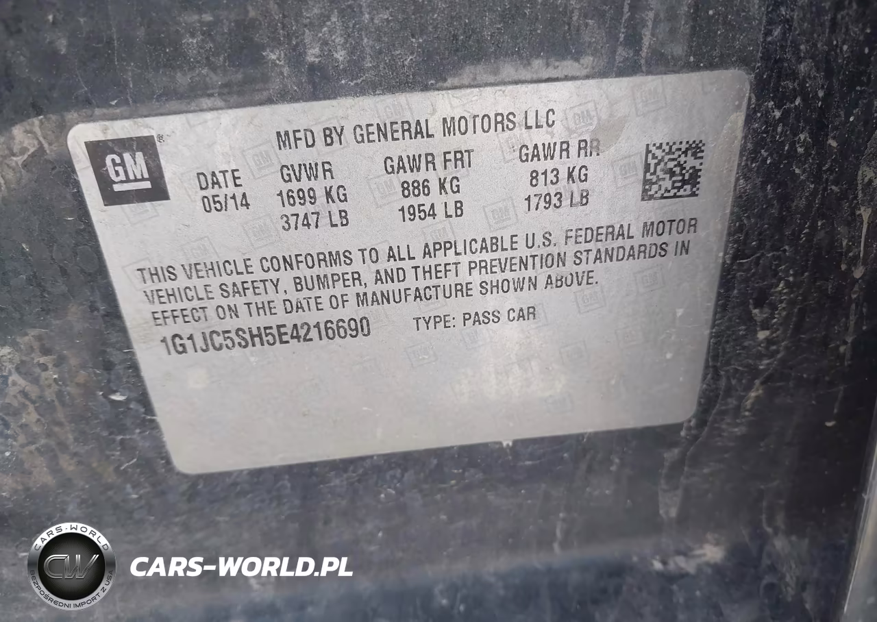 2014 Chevrolet Sonic Lt Auto VIN:1G1JC5SH5E4216690 - 9