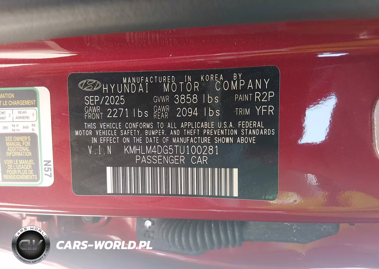 2026 Hyundai Elantra Sel Sport VIN:KMHLM4DG5TU100281 - 9